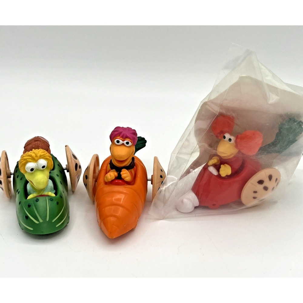 McDonald's Vintage Happy Meal Fraggle Rock‎ Toy Cars 1988 Set Of 3 Vegetables